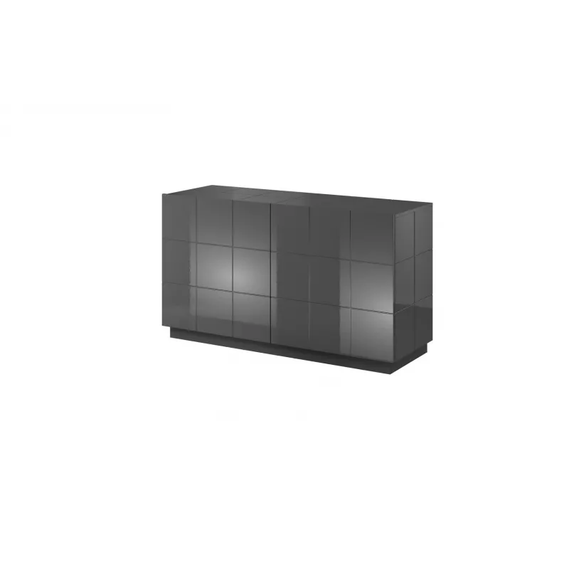 Cama Kumode 2D REJA grafīta pelēks glancēts/grafīta pelēks glancēts