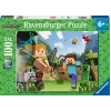 Ravensburger Puzzle XXL 100 gabali Minecraft – lielizmēra gabali bērniem un faniem