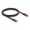 DeLOCK USB kabelis USB Type-C vīriešu uz vīriešu 10 Gbps PD 3.0 100 W 1 m sarkans metāla