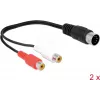 Audio kabelis DeLOCK 85835 0,2 m DIN (5-pin) 2 x RCA Melns