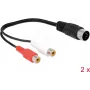 Audio kabelis DeLOCK 85835 0,2 m DIN (5-pin) 2 x RCA Melns