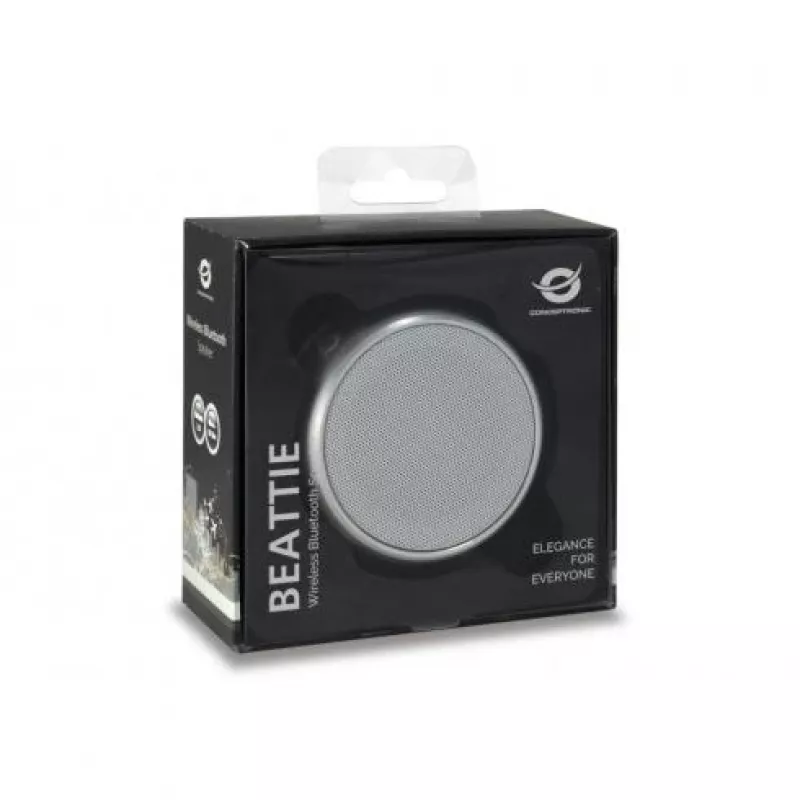 Conceptronic BEATTIE bezvadu Bluetooth skaļrunis, sudrabains, 3 W, 150 - 20000 Hz, bezvadu, 3.0+HS, Micro-USB, sudrabains
