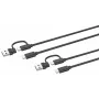 USB 3.2 Gen 1 (3.1 Gen 1) kabelis Speedlink SL-460101-BK, 3 m, USB A/USB C uz USB C, melns