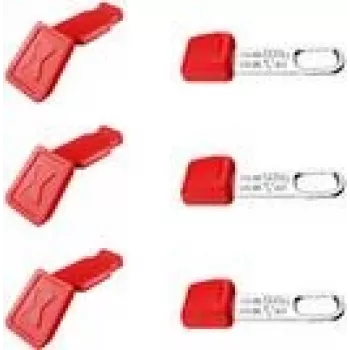 KNIPEX KN 00 63 06 TCR - 3 gabali katrā ColorClip sarkans+ TetheredTool klipsis (00 63 06 TCR)