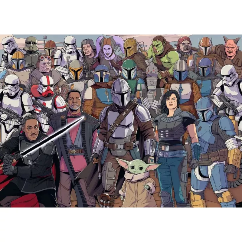 Puzle Ravensburger Mandalorian 1000 gab. – Zvaigžņu karu tematikas 1000 gabalu puzle