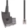 Telefona kabelis e+p T 44/3 3 m Caurspīdīgs Melns
