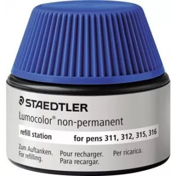 Staedtler Lumocolor 487 15-3 uzpildes stacija nepermanentajiem marķieriem, zila