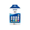 Tintes kasetņu komplekts Epson EcoTank 103 — Oriģināls 4 krāsu komplekts (melna, ciāna, fuksīna, dzeltena), melna 4500 lpp., krāsaina 7500 lpp.
