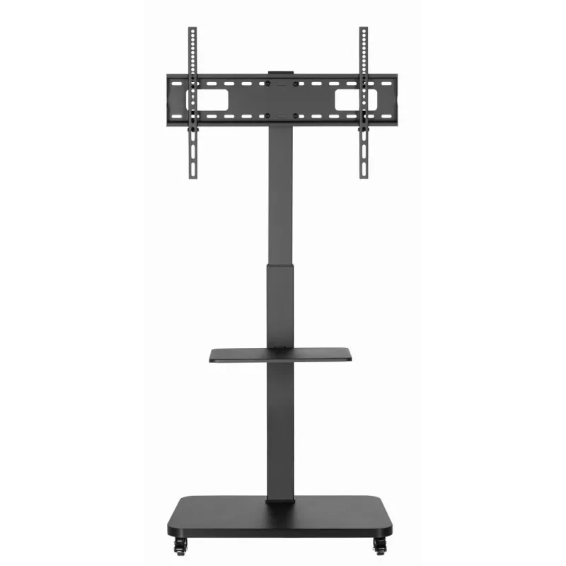 Gembird TVS-75S-02 televizora grīdas statīvs ar ritenīšiem, 37–75 inch, melns