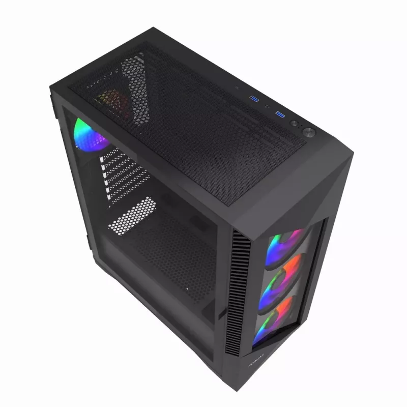 Gembird CCC-FC-900ARGB Gaming datora korpuss Fornax 900, ATX, melns