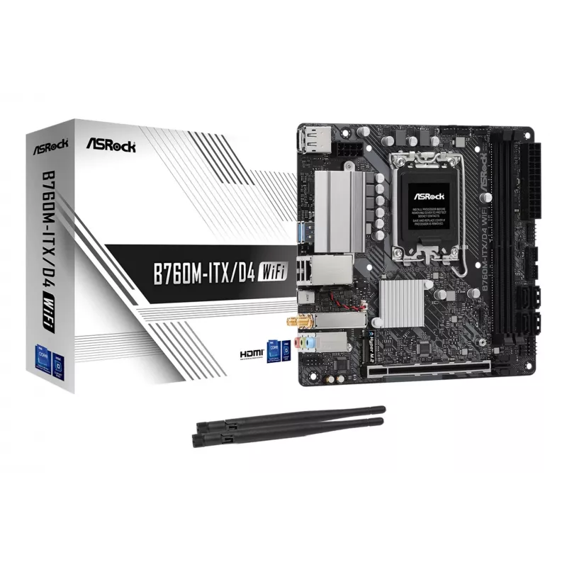 Mātesplate ASRock B760M-ITX/D4 WiFi Intel B760 LGA 1700 mini ITX