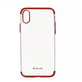 Tellur iPhone X vāciņš sarkans caurspīdīgs