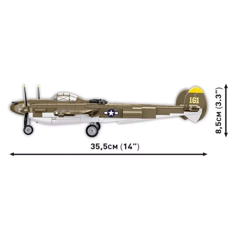 Cobi Building Blocks Lockheed P-38H Lightning komplekts 5763 — mēroga modelis, kolekcionējams lidmašīnas modelis