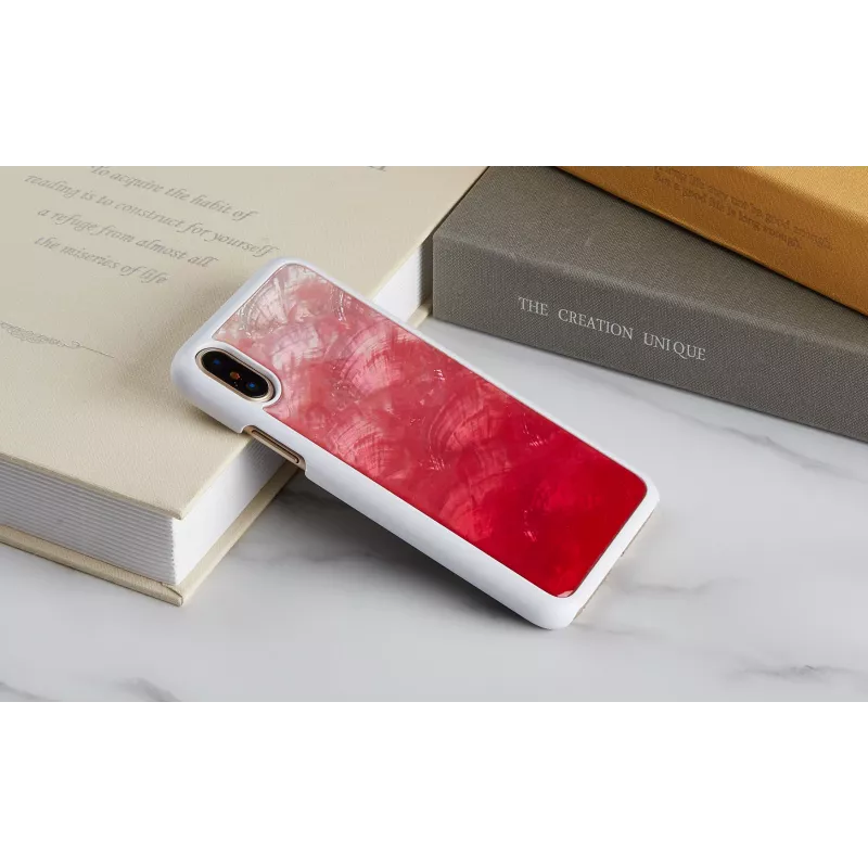Telefona maciņš iKins iPhone XS / iPhone X — Pink Lake balta aizsargapvalks