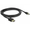DeLOCK - DisplayPort kabelis - DisplayPort (vīr.) uz Mini DisplayPort (vīr.) - 2 m - Melns - 8K atbalsts
