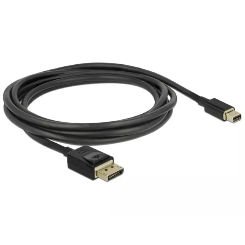 DeLOCK - DisplayPort kabelis - DisplayPort (vīr.) uz Mini DisplayPort (vīr.) - 2 m - Melns - 8K atbalsts