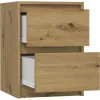 Topeshop K2 ARTISAN nightstand/Naktsskapītis 2 atvilktne(s) ozols