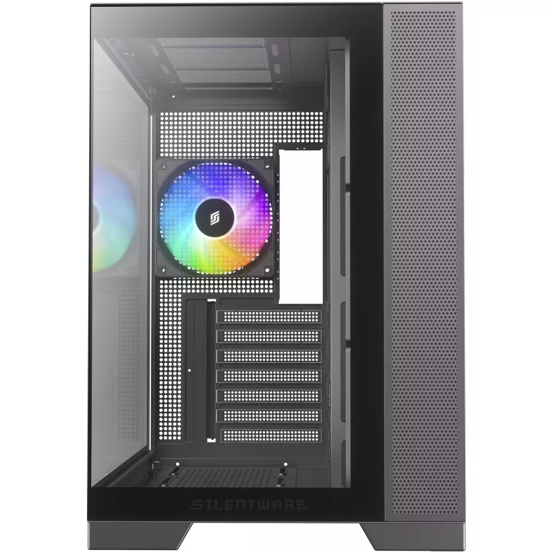 Silentware View A-RGB Melns PC korpuss VIEWMelns — vidēja torņa šasija ar A-RGB apgaismojumu