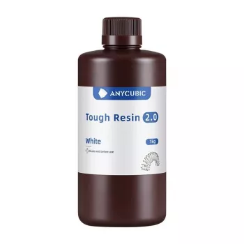 AnyCubic Tough Resin 2.0 — balta, zemas smakas, augstas stiprības 3D drukas sveķi