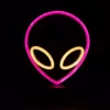 Galda lampa MANTA SNL86PK Style Neon Lights UFO Pink – dekoratīva neona stila rozā lampa