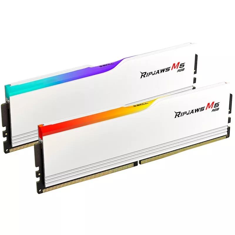 DIMM 48 GB DDR5-5200 (2x 24 GB) Dual-Kit, Memory balta, F5-5200J4040A24GX2-RM5RW, Ripjaws M5, INTEL XMP