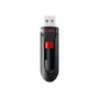 USB zibatmiņa SANDISK Cruzer Glide 32 GB USB Type-A 2.0, bīdāms dizains, paroles aizsardzība, melns/sarkans