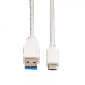 VALUE - USB kabelis - USB 3.0 (M) uz USB Type C (M) - 5 V - 900 mA - 50 cm - Balts (11.99.9010)