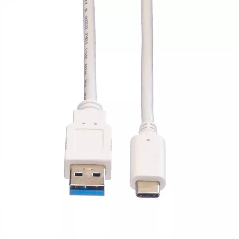 VALUE - USB kabelis - USB 3.0 (M) uz USB Type C (M) - 5 V - 900 mA - 50 cm - Balts (11.99.9010)
