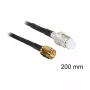 Koaksiālais kabelis DeLOCK 88596 RG-174 0,2 m SMA FME Melns