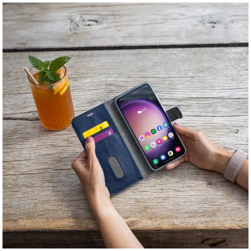 Fixed Opus | Grāmatas vāciņš | Samsung | Galaxy A36 5G/A56 5G | Āda | Zils
