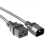 Microconnect PE0191410 strāvas kabelis melns 1 m C19 savienotājs C14 savienotājs