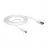 USB kabelis DeLOCK 84808 USB 2.0 2 m USB A Micro-USB B Balts