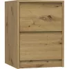 Topeshop K2 ARTISAN nightstand/Naktsskapītis 2 atvilktne(s) ozols