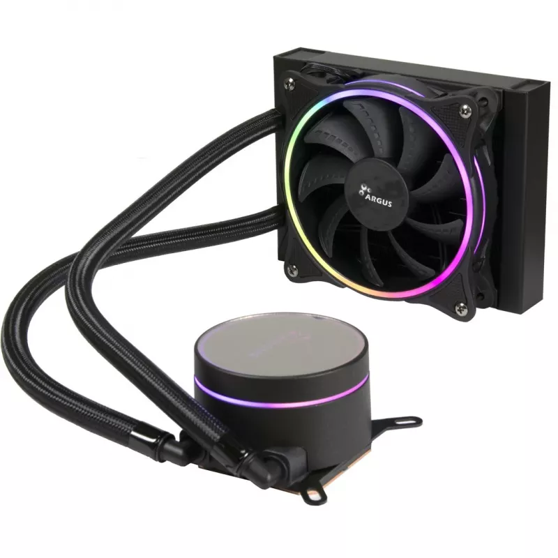 Viss-vienā šķidruma dzesētājs Inter-Tech LC-120 RGB 12 cm melns