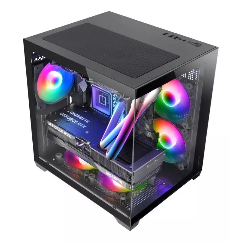 Mars Gaming MC-VIEW2 Mini Tower melns