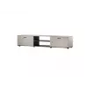 TV skapis Cama Meble SOHO 180x43x37 cm — kašmira krāsas virsma, melns rāmis