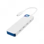 Hyper HyperDrive Flex 4 Portu USB-C Centrmezgls, Balts/Zils | HD5201BUGL