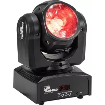 Kustīgās galvas staru lukturis EUROLITE TMH-B60 60W LED - profesionāls skatuves apgaismojuma ķermenis, 60 W balta LED staru kūlis