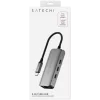 Satechi dokstacija 4-in-1 ST-H3C25EM USB-C 3.2 Gen2 Pelēka (ST-H3C25EM)