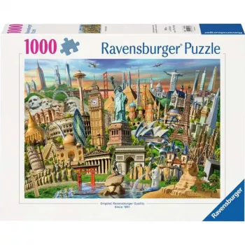 Puzzle world landmarks (1000 gabali)