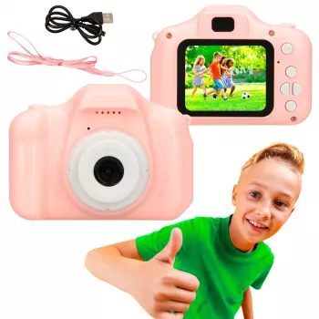 Bērnu digitālā kamera Extralink H20 Rozā 1080P 30 kadri/s 2,0 collu ekrāns