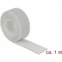 Āķa un cilpas stiprinājuma lente DELOCK 18278 — pelēka, 20 mm × 1 m, 1 gab.