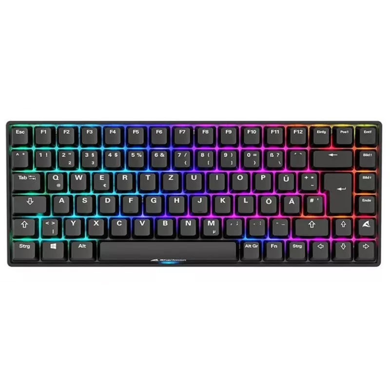 Mehāniskā spēļu klaviatūra Sharkoon Skiller SGK50S3 PBT Melna Dzeltena RGB
