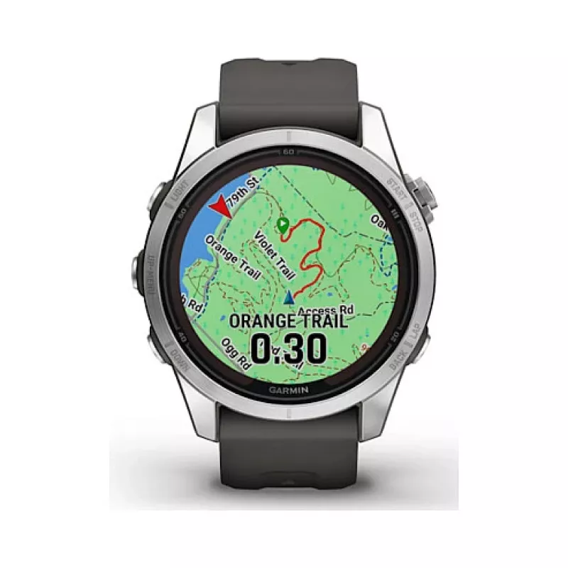 Garmin fēnix 7S Pro 3.05 cm (1.2) MIP 42 mm Digitāls 240 x 240 pikseļi Skārienjūtīgs Sudraba Wi-Fi GPS (satelīts)