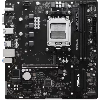 Mātesplate ASRock A620AM-HVS Micro ATX — AMD A620A mikroshēmojums, Socket AM5, DDR5, 2 DIMM, līdz 128 GB, HDMI 2.1, M.2 2280
