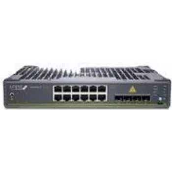 Juniper EX4100-F 12-Port Fanless 10/100/1000BaseT PoE+, 2x 1G/2.5G/10GBaseT Uplink pieslēgvietas, 4x 10G SFP+ Stacking/Uplink pieslēgvietas (optika tiek pārdota atsevišķi) ar Standard SW. PoE++ barots
