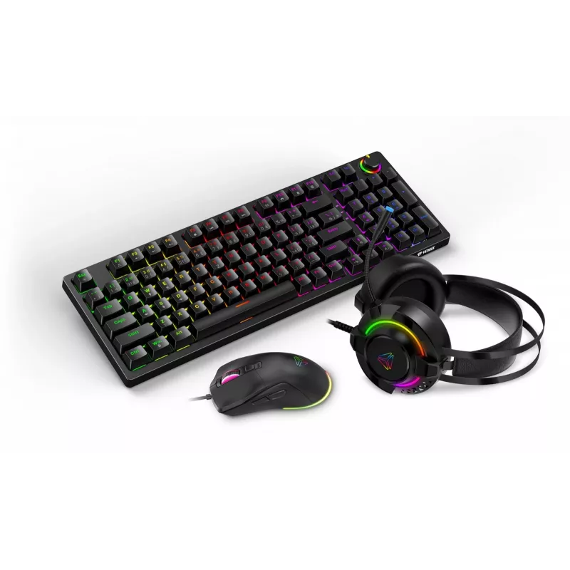 Spēļu komplekts Yenkee YGS 03 ECLIPSE 3-in-1 (klaviatūra, pele, austiņas)