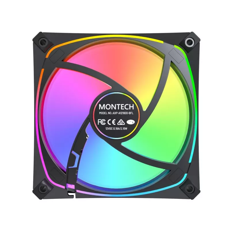 MONTECH AX120 PRO Melns 120mm ARGB korpusa ventilators