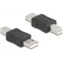 DeLOCK 67198 Kabeļa savienotājpārveidotājs USB Type-A USB Type-B Melns