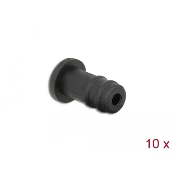 Putekļu aizsargs DeLOCK 60251 3,5 mm stereo ligzdai (mātīte) 10 gab. melns
